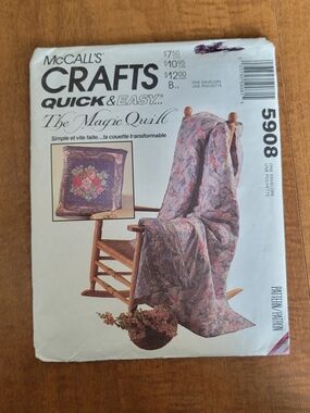 McCall's Crafts Quick & Easy The Magic Quilt Pattern in Purple